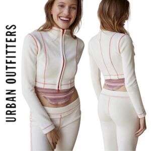 NEW Out From Under UO Urban Outfitters Bethany Ivory Fleece Zip-Up Jacket M L